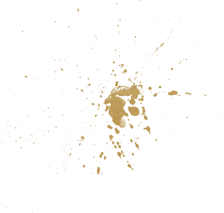 Gold glitter floating
